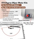 170 Degree Wiper Motor Kit Universal Type For Various Utv Fits Polaris Rzr Range