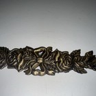 Vtg  Ornate Brass Floral Swag Garland Embellishment Furniture Hardware Decor