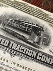 1890   s Consolidated Traction Company 500 Shares Stock Certificate