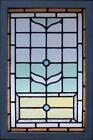 Pretty Edwardian Old English Leaded Stained Glass Window 19 3 4  X 29 3 4 