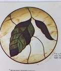 2 Stained Glass Patterns Round Flower Leaves Sealed Full Size Looking Glass 1979