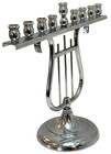 Vntg Jewish King David s Harp Hanukkah Menorah Judaica Judaism Jerusalem Hebrew