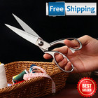 Fabric Scissors 8in Gold Silver Tailor Shears Stainless Steel Sewing Dressmaking