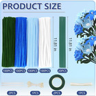400 Pcs Assorted Color Pipe Cleaners For Diy Crafts And Flower Making Kit