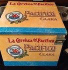 Pacifico Clara Beer Metal Cooler Ice Chest Bottle Opener 14x12x14   Yellow