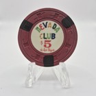 Nevada Club Casino Lv Nv 1959  5 Casino Chip N3704 Dark Green D l Orange A c