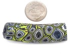 Rare Elbow Venetian Antique Translucent Blue Eye Millefiori African Trade Beads