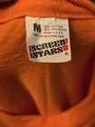 Vintage Screen Stars Blank Orange Shirt Size Medium 80   s Single Stitch Usa 