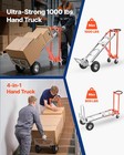Vevor 4 In 1 Hand Truck 1000 Lbs Aluminum Alloy Convertible Hand Truck Dolly