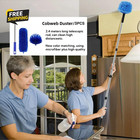 Cobweb Duster With Extension Pole spider Web Remover 2pcs Cob Web Duster 15-100