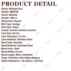 New Michael Kors Mk8726 Bayville Analog Quartz Black Dial Chronograph Men Watch