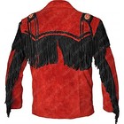 Native American Fringe Cowboy Vintage Suede Leather Western Jacket