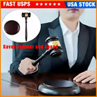 Wooden Gavel Hammer And Sound Block Set Mallet For Lawyer Judge Auction Sale