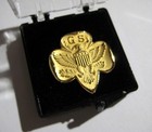 Rare Vintage Type 5 Girl Scout Sparkly Membership Pin Cut 10k Gold  Eagle Boxed