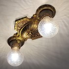 Vintage Art Deco Light Fixture  Circa 1920 s  -tudor Style By Virden Lighting Co