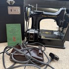 Vintage Singer Featherweight 221 Sewing Machine Blue Centennial Badge 1951 