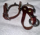 Vintage Kids Western Cowboy Spurs Child   s Metal Leather Straps