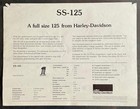 Harley Davidson Ss-125 Motorcycle Uk Sales Specification Leaflet C1976