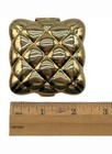 Vintage Estee Lauder Quilted Gold Solid Perfume Powder Compact Old New In Box