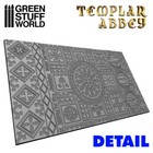 Rolling Pin Templar Abbey Texture Terrain Roller For Wargames   Miniature Bases