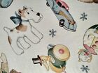 Cotton Quilt Craft Fabric Antique Vintage Toys Doll Teddy Bear Jacks By The Yard