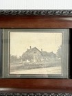 Vintage Antique Style Dark Wood Picture Frame 8x10    Easel W  House Photo