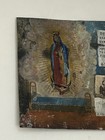Antique Mexican Retablo  exvoto  Oil On Tin  1936