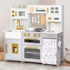  Wooden Kids Play Kitchen  Toy Kitchen Set With Plenty Of Play Features   