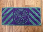 Vintage Wimbledon The Championships Small Towel Green Purple Tennis Souvenir