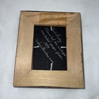 Antique Red Wood Framed Art Lady Primitive Hat Lady 1858 6x5 