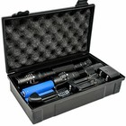 Set Of 2 Tactical Flashlight High Powered Torch Light High Lumen Zoomable Adjust