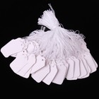 1000pcs Blank White Merchandise Price Tags With Strings Retail Strung Label