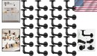 Rustic Black Pipe Shelf Brackets  24 Pack - Durable   Stylish For Diy Projects