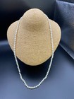 Vintage Cultured Pearl Necklace 14k Yellow Gold Filigree Clasp Knotted 24 Inches