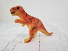 Vintage Flocked Velvet Dinosaurs Set Of 4 With Rare Trex