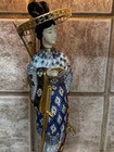 Vintage Chinese Cloisonne Enamel Carved Female Sculpture Figurine Export 