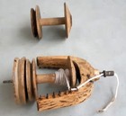 Antique Wooden Spinning Wheel Spool Flyer  1 Pcs bobbin