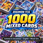 Digimon Tcg     Bulk Lot 1000 Cards   Common   Uncommon   English  