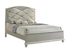 Free Ship Madison 5 Pc Queen King Glam Silver Upholstered Bedroom Set
