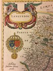 Antique  Authentic Map France Languedoc Blaeu 17 Century
