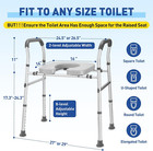 500 Lbs  Handicap Elevated Toilet Seat With Arms  Adjustable Height And Width