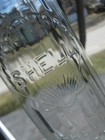Antique Embossed Shell Oil   Shell-penn Motor Oil Glass Qt Bottle  15  W  Cap