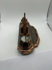 Antique Notre Dame De La Garde Cathedral Art Deco Metal Double Inkwell