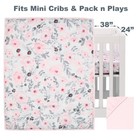 Bedtime Originals Blossom Pink Watercolor Floral 3-piece Mini Crib Bedding Set
