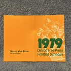 Pocket Schedule Nfl Ncaa 1979 Detroit Lions Detroit Free Press Uofm Msu Ntr Dame