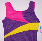 Jacques Moret Leotard Bodysuit Color Block Tank Hologram Dots New Child Girl