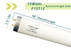 F15t12-cw Cool White 15 Watt Fluorescent Light Bulbs 4100k Lamp  T12 Linear 1   