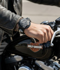 Harley-davidson Leather Biker Wristband - Skull   Stars Studded Cuff Bracelet