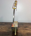 Vintage 1930 s  Acrobatic Marvel  Tin Litho Wind Up Monkey Balancing Toy-works