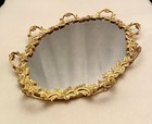 Matson Hollywood Regency Gold Plated Vanity Tray Mirror